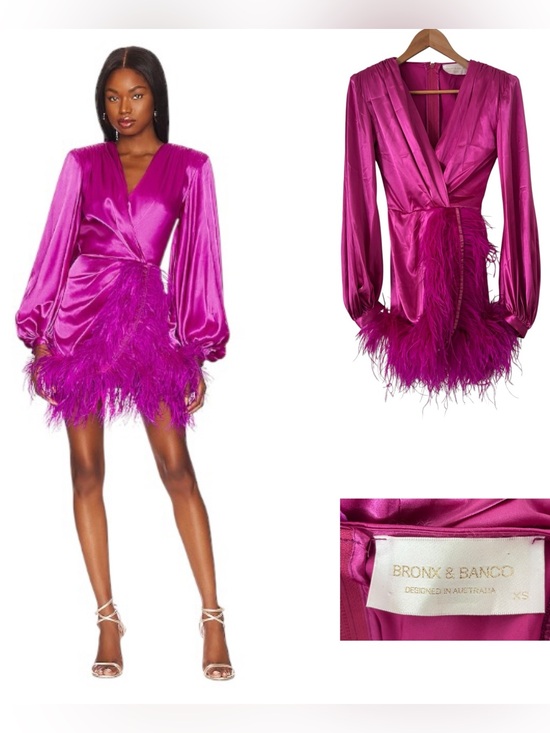 Bronx and Banco Dresses & Skirts - Bronx and Banco Farah Mini Feather Dress
